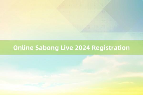 Online Sabong Live 2024 Registration