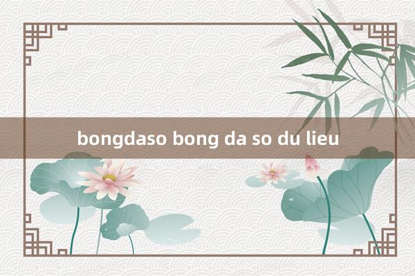 bongdaso bong da so du lieu